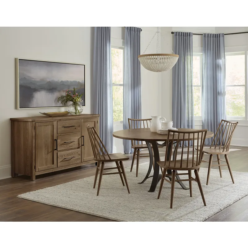 Dovetail Dining-Natural 48" Round Table And Base