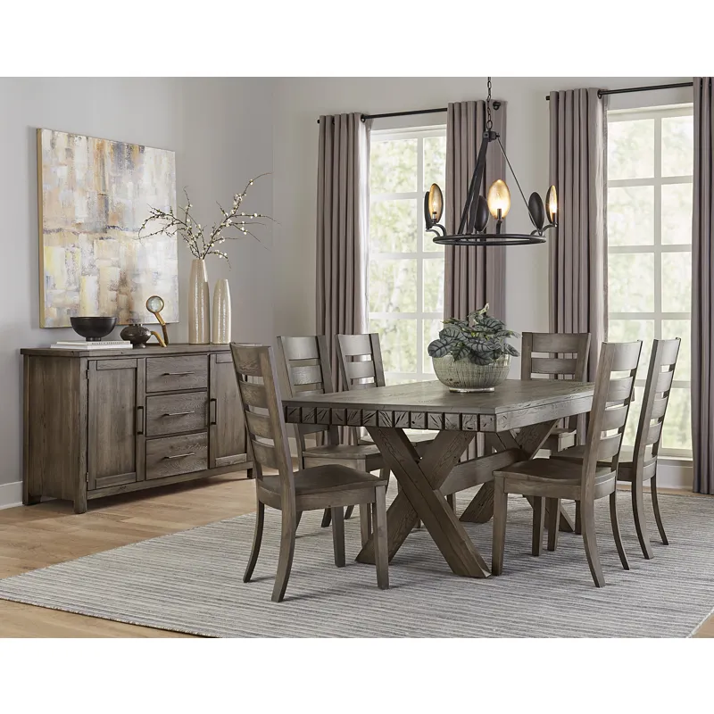 Dovetail Dining-Aged Grey Dovetail Table Top 96 1/2"