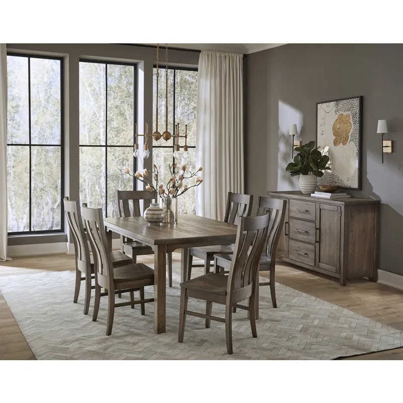 Dovetail Dining-Aged Grey Friendship Table 60"