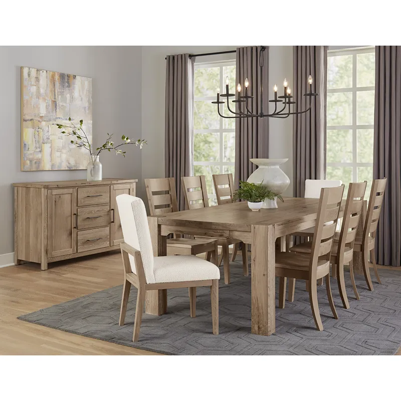 Dovetail Dining-Bleached White Gathering 76" Dining Table