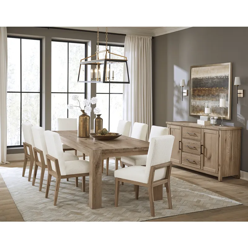 Dovetail Dining-Bleached White Gathering 76" Dining Table