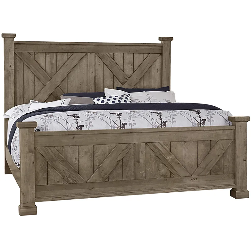 Cool Rustic-Stone Grey X Headboard