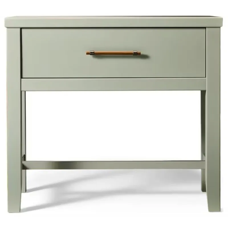 Pure Maple-Sage Bedside Table 1 Drawer