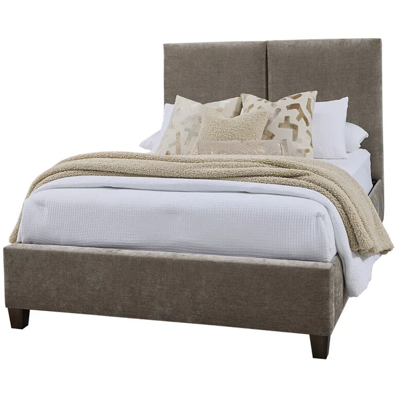 Joinery-Washed White Oak Brindle Grey Upholstered Footboard - King