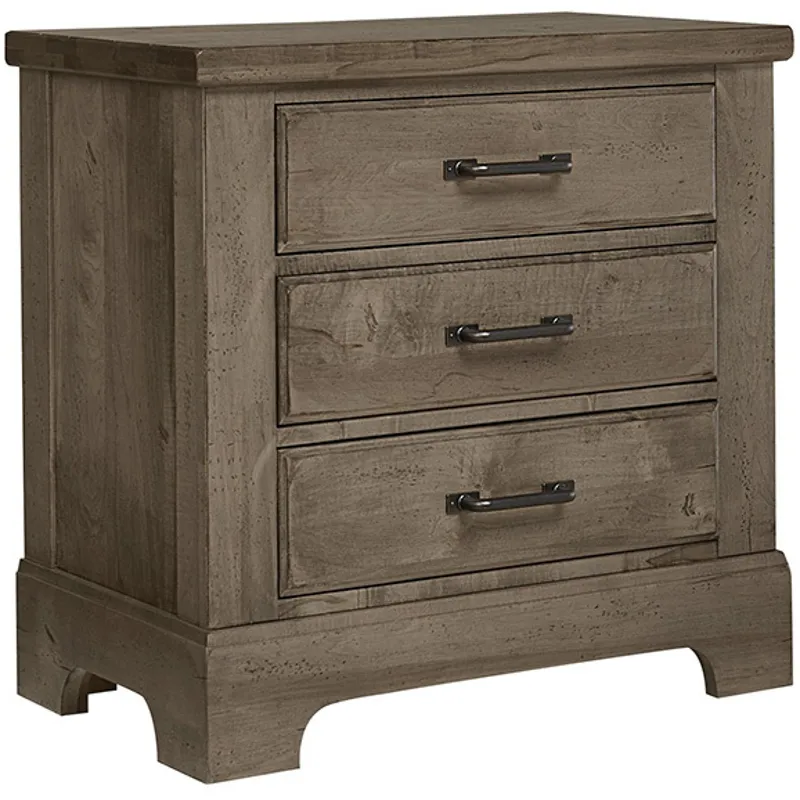 Cool Rustic Nightstand - Stone Grey