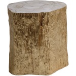 Trunk Segment Spot Table - Gold Leaf