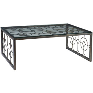 Metal Designs Honeycomb Rectangular Cocktail Table