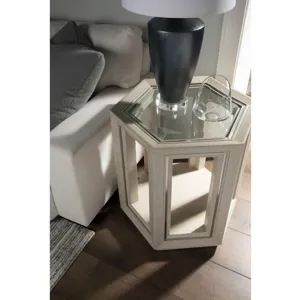 Signature Designs Zeitgeist Linen Hexagonal End Table