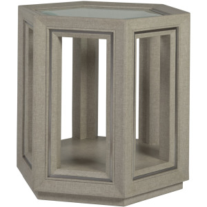 Signature Designs Zeitgeist Linen Hexagonal End Table