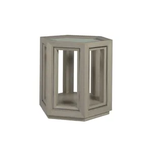 Signature Designs Zeitgeist Linen Hexagonal End Table
