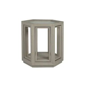 Signature Designs Zeitgeist Linen Hexagonal End Table