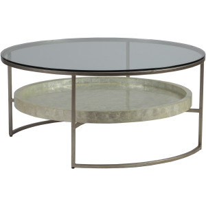 Signature Designs Cumulus Capiz Round Cocktail Table