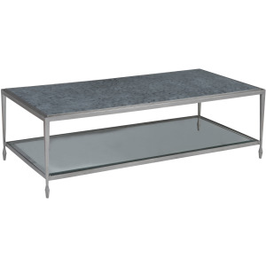 Signature Designs Sashay Silver Rectangular Cocktail Table