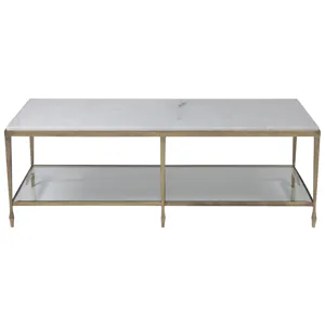 Signature Designs Sashay Gold Rectangular Cocktail Table