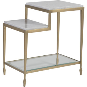Signature Designs Sashay Gold Rectangular End Table