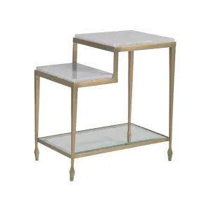 Signature Designs Sashay Gold Rectangular End Table