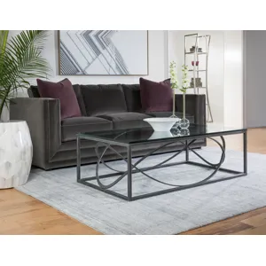 Metal Designs Ellipse Rectangular Cocktail Table