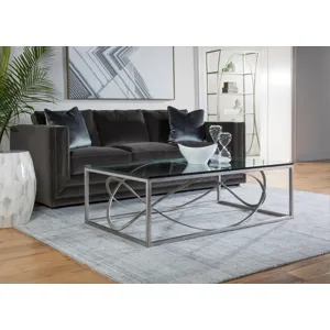 Metal Designs Ellipse Rectangular Cocktail Table