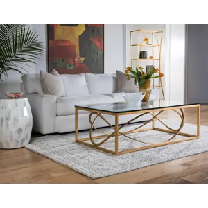 Metal Designs Ellipse Rectangular Cocktail Table