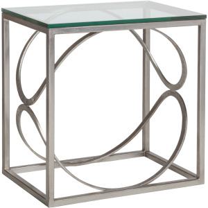Metal Designs Ellipse Rectangular End Table