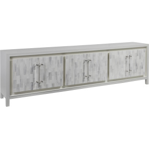 Signature Designs Elation White Long Media Console