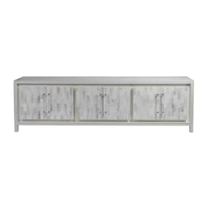 Signature Designs Elation White Long Media Console