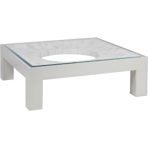 Signature Designs Elation White Square Cocktail Table