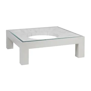 Signature Designs Elation White Square Cocktail Table