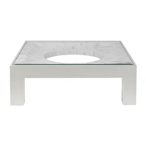 Signature Designs Elation White Square Cocktail Table