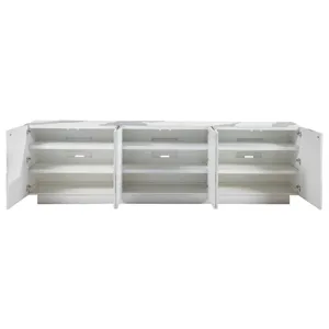 Signature Designs Contago White Long Media Console