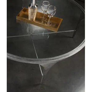Signature Designs Porto Silver Round Cocktail Table