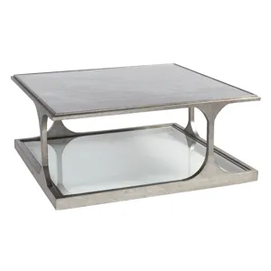 Signature Designs Bond Street Silver Square Cocktail Table