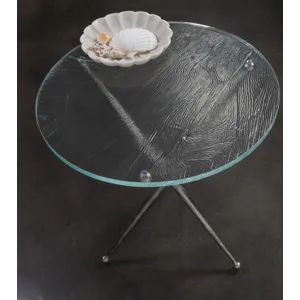 Signature Designs Marcus Silver Round End Table