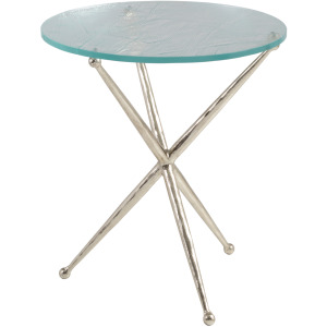 Signature Designs Marcus Champagne Round End Table