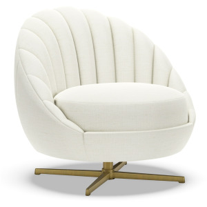 Artistica Upholstery Lucille Swivel Chair - Brass Base