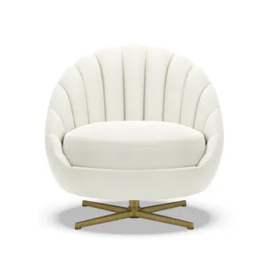 Artistica Upholstery Lucille Swivel Chair - Brass Base