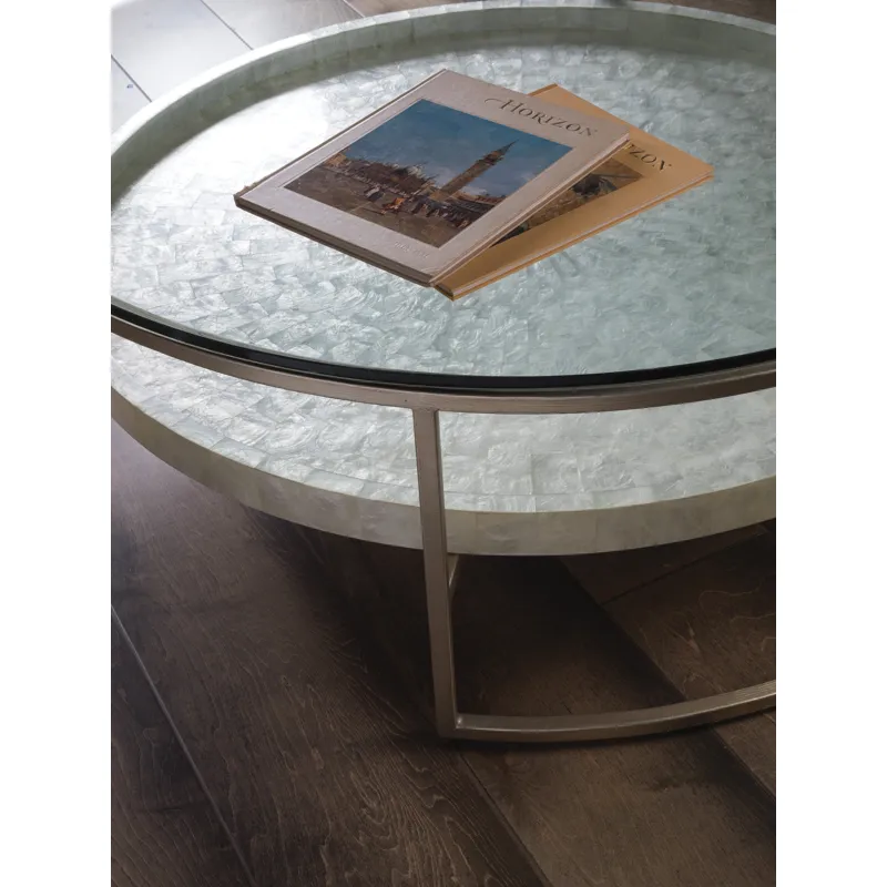 Signature Designs Cumulus Capiz Large Round Cocktail Table