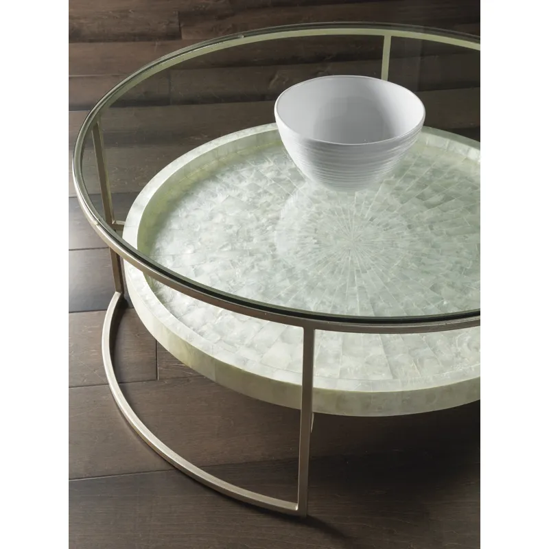 Signature Designs Cumulus Capiz Round Cocktail Table
