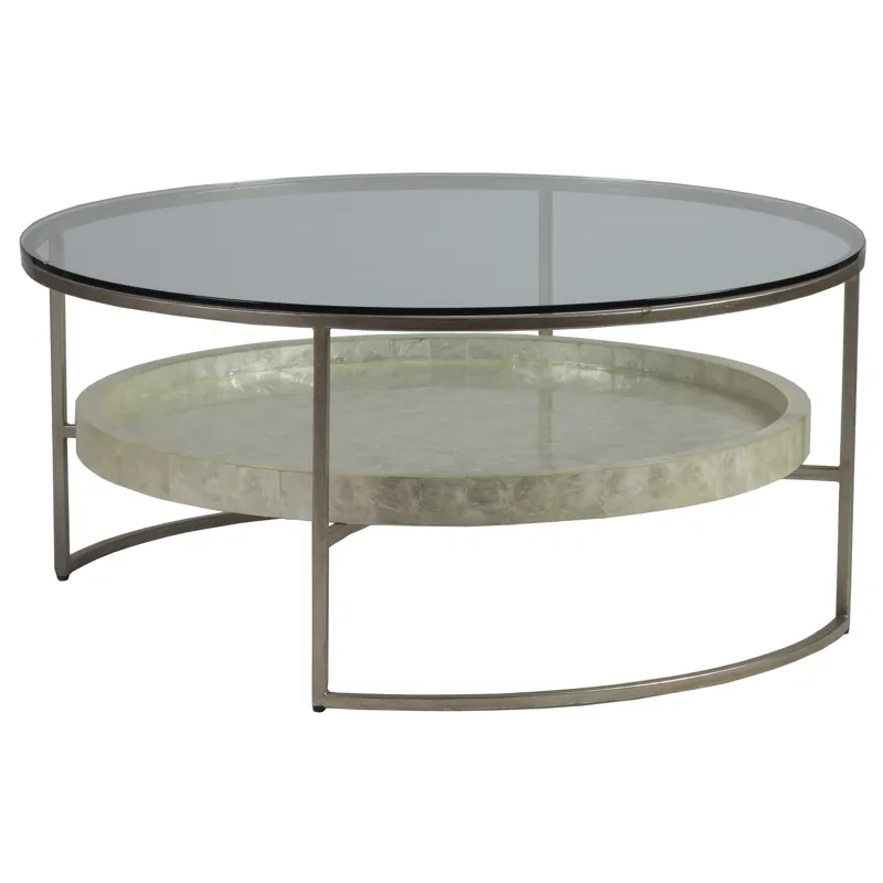 Signature Designs Cumulus Capiz Round Cocktail Table