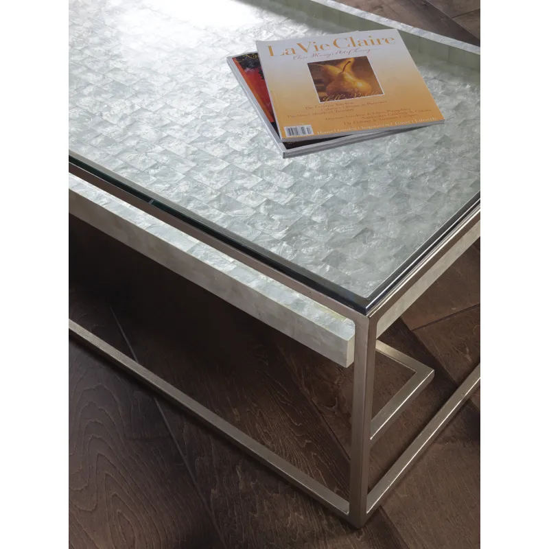 Signature Designs Cumulus Capiz Large Rectangular Cocktail Table
