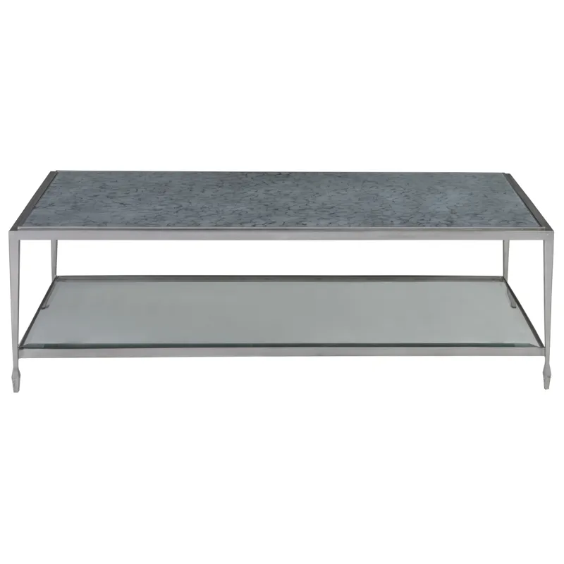 Signature Designs Sashay Silver Rectangular Cocktail Table