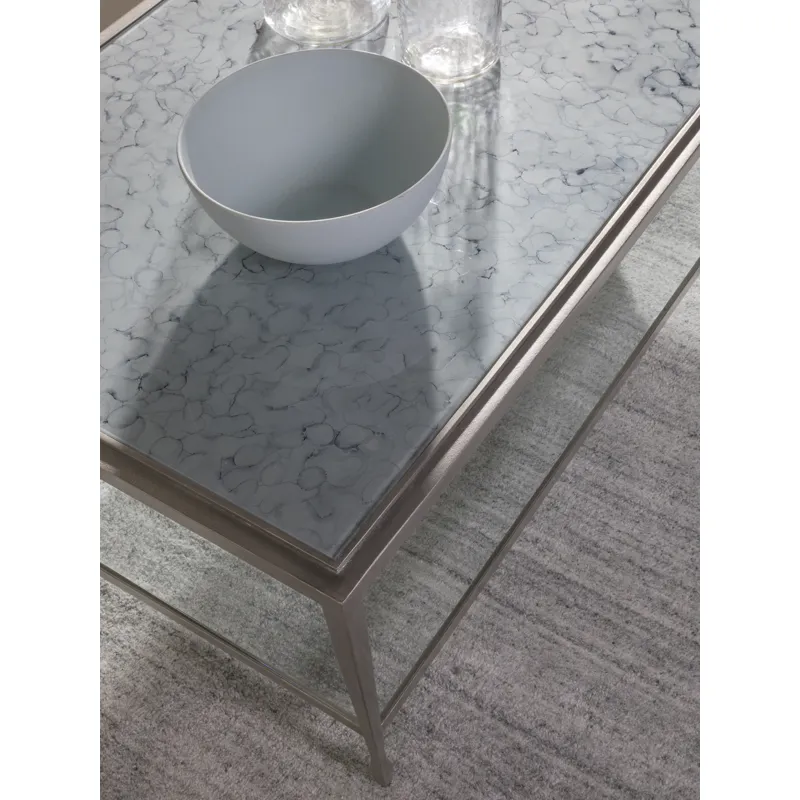 Signature Designs Sashay Silver Rectangular Cocktail Table