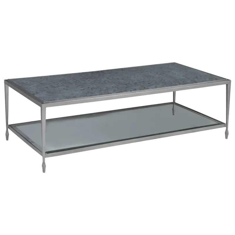 Signature Designs Sashay Silver Rectangular Cocktail Table