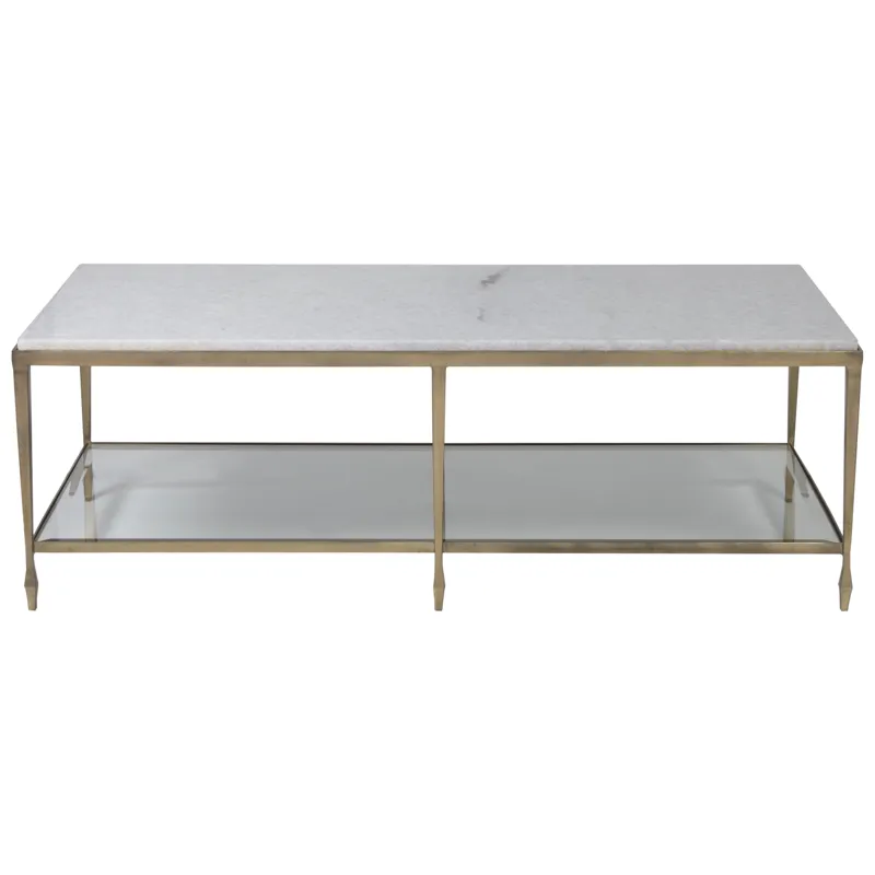 Signature Designs Sashay Gold Rectangular Cocktail Table