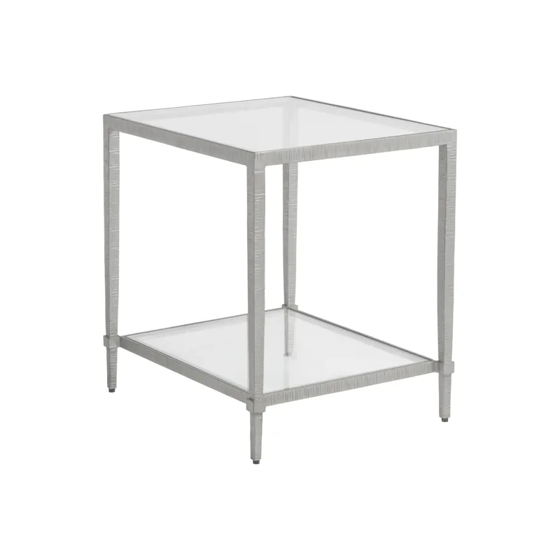 Metal Designs Claret Rectangular End Table