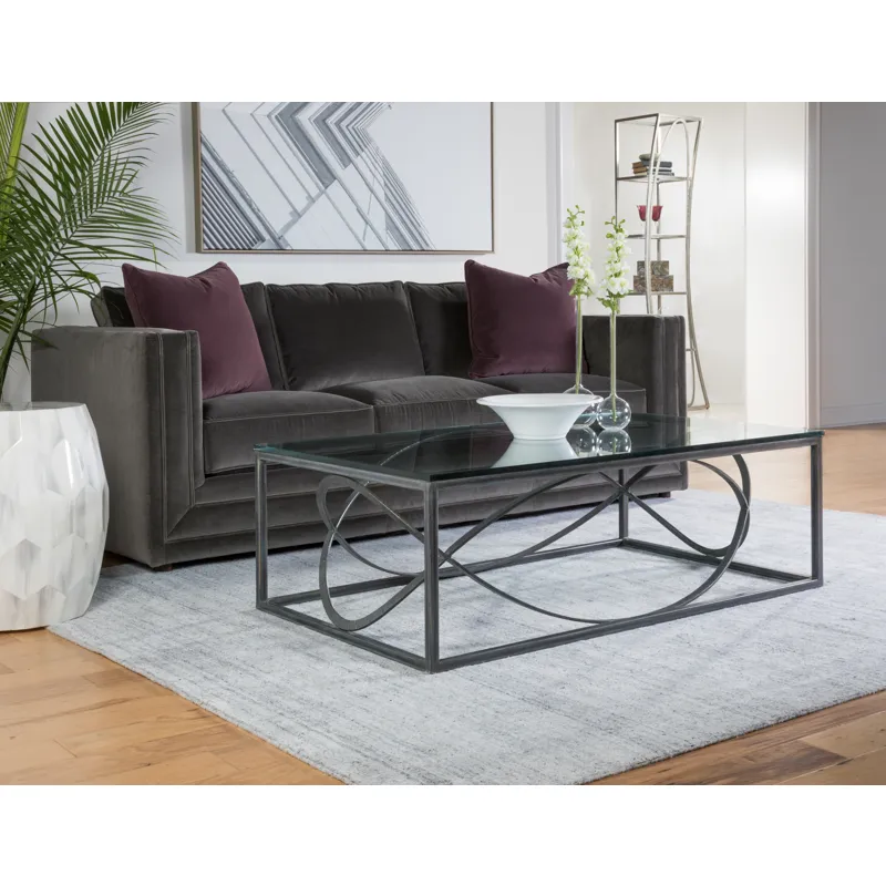 Metal Designs Ellipse Rectangular Cocktail Table