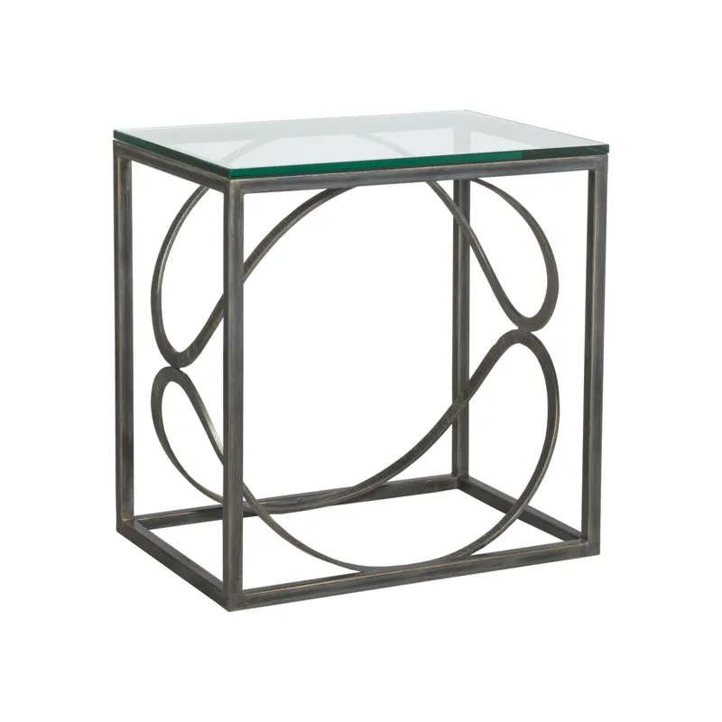 Metal Designs Ellipse Rectangular End Table