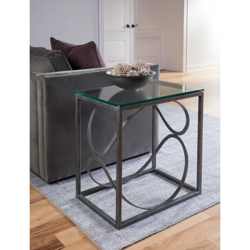 Metal Designs Ellipse Rectangular End Table