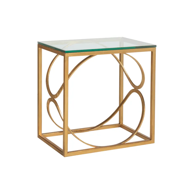 Metal Designs Ellipse Rectangular End Table