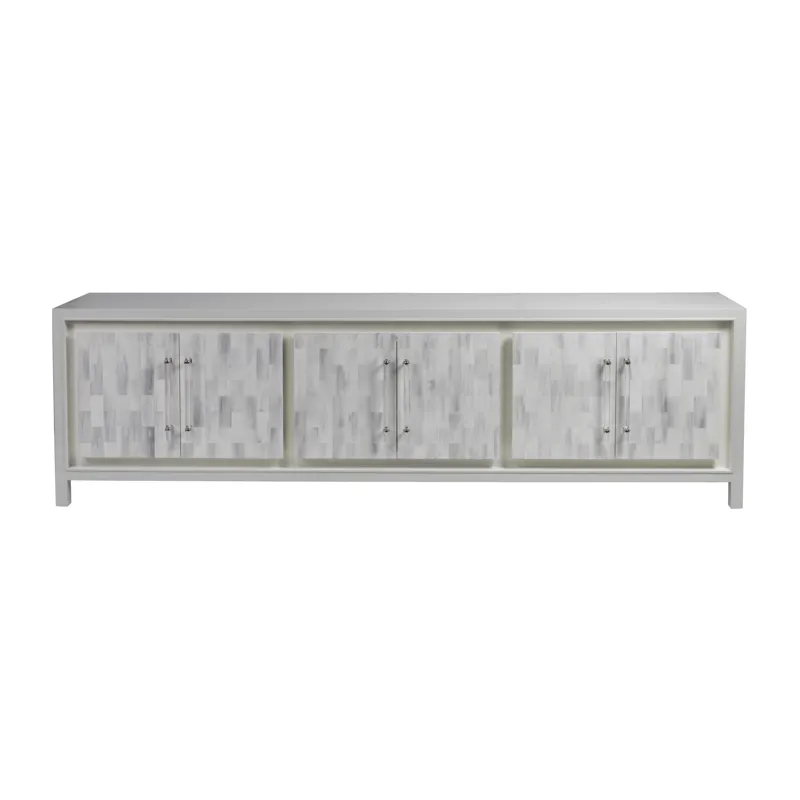 Signature Designs Elation White Long Media Console